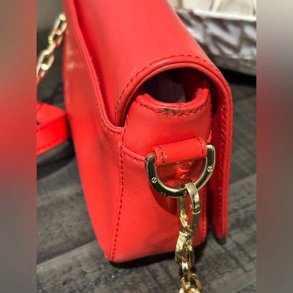 Tory Burch Robinson Chain Bag in Poppy Red - Picture 8 of 14